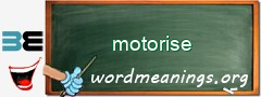 WordMeaning blackboard for motorise